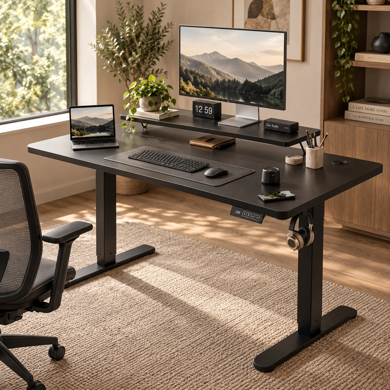 Bureau assis-debout MAGISTRAS Onyx